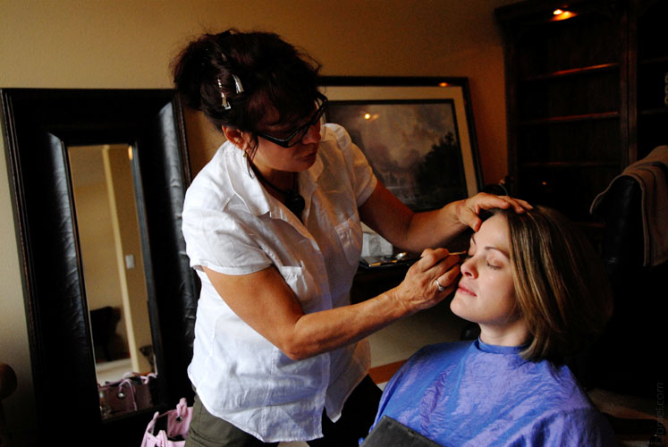 A makeup lesson