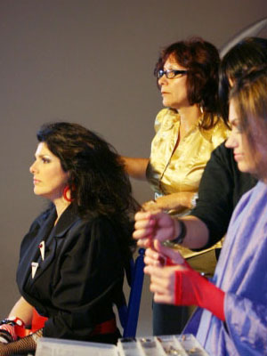 A makeup artistry class